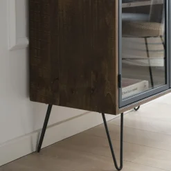 Banak Baltic Vitrine en bois massif et métal