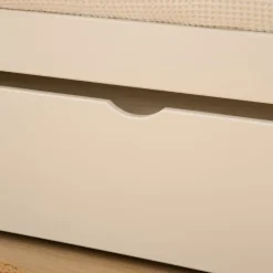 Enfant Banak Bemy Lit nid pour matelas de 90x190 laqué en blanc