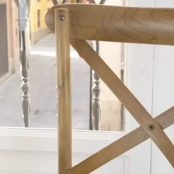 Banak Bihar Chaise en bois massif d'orme couleur naturelle