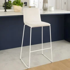 Banak Blues Tabouret haut blanc