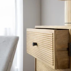 Banak Boreal Buffet en bois massif de manguier et métal