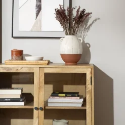 Banak Boreal Buffet en bois massif de manguier et métal