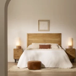 Banak Boreal Table de nuit en bois massif de manguier et métal