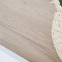 Banak Canes Meuble tv petit blanc mat et naturel duna