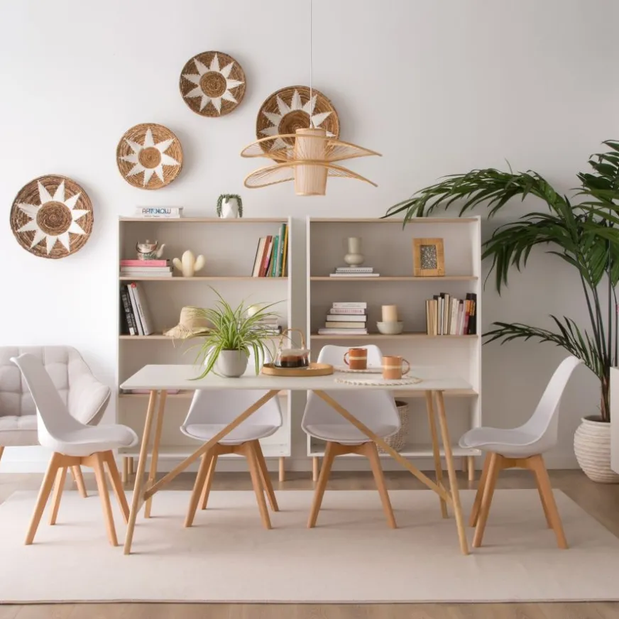 Enfant Banak Canes étagère blanc mat et naturel duna