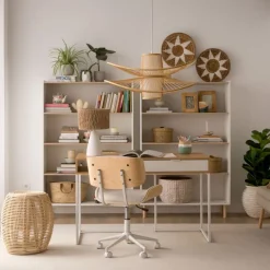 Enfant Banak Canes étagère blanc mat et naturel duna