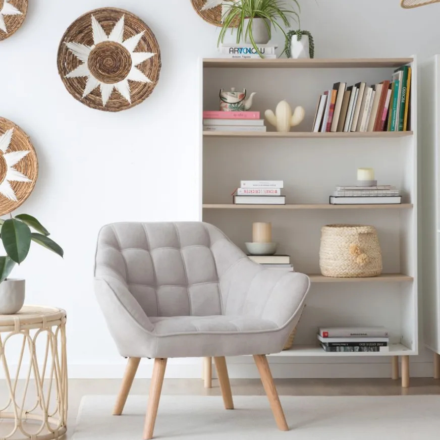 Enfant Banak Canes étagère blanc mat et naturel duna