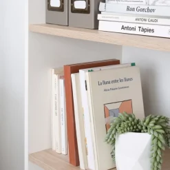 Enfant Banak Canes étagère blanc mat et naturel duna