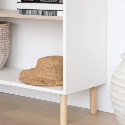 Enfant Banak Canes étagère blanc mat et naturel duna