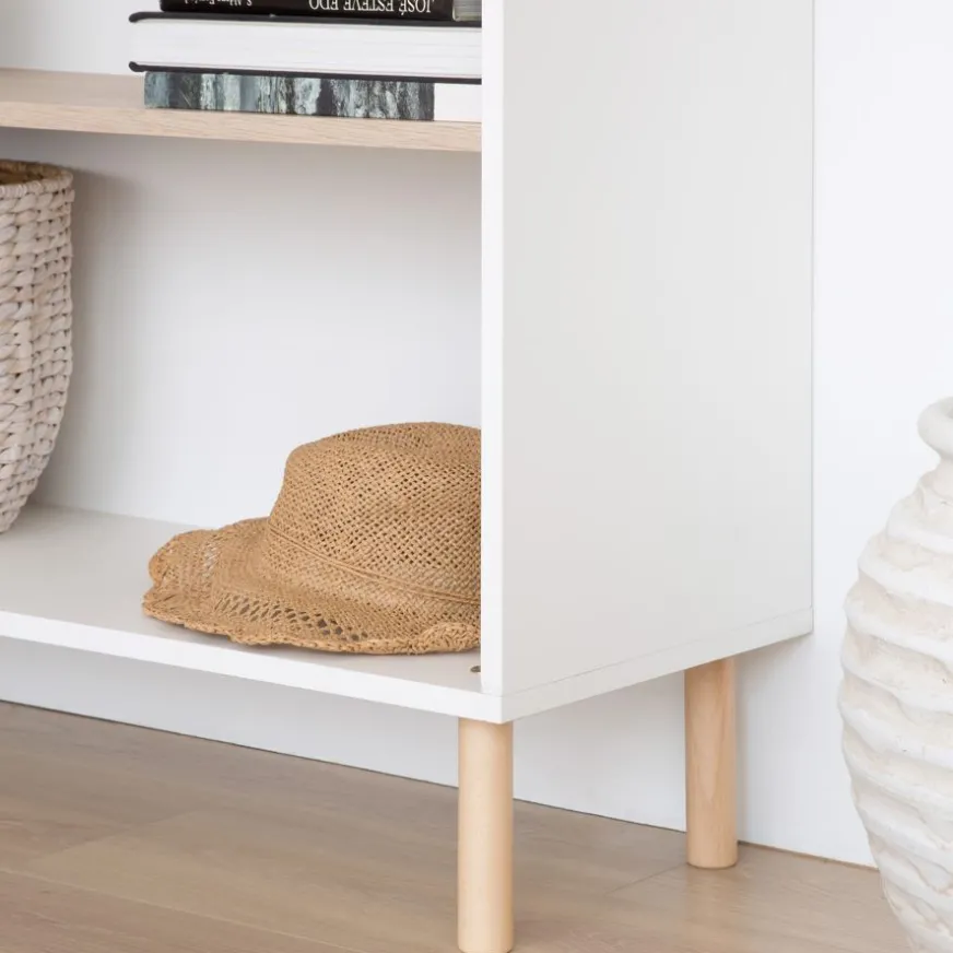 Enfant Banak Canes étagère blanc mat et naturel duna