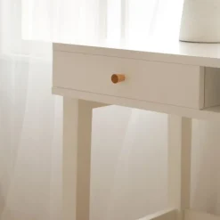 Enfant Banak Ceilan Bureau en laqué blanc avec tiroir