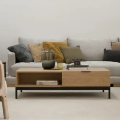 Banak Coimbra Table basse en bois et métal