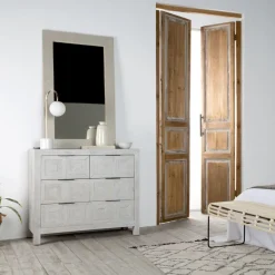 Banak Cuzco Commode en bois massif blanc wild