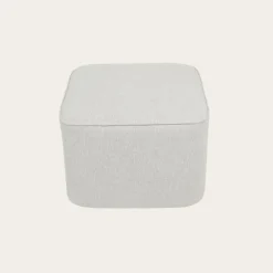 Banak Dominique Puf de sal&oacute;n cuadrado tapizado beige