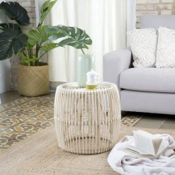 Banak Ghemi Repose-pieds avec coussin / table d'appoint