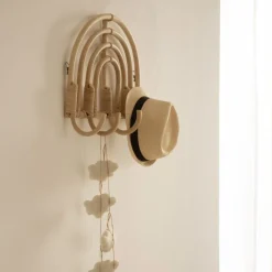 Enfant Banak Iris Porte-manteau mural en rotin naturel