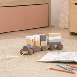 Enfant Banak Karel Train de traction de bois