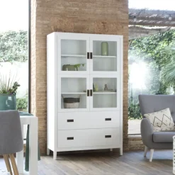 Banak Kehra Vitrine laqué blanche