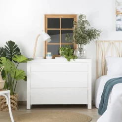 Banak Liland Commode en bois laqué blanc