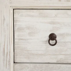 Banak Oblak Commode en bois massif blanc shabby