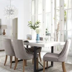 Banak Pack 6 chaises bimba rembourrée gris