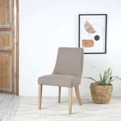 Banak Pack 4 chaises bimba rembourrée gris