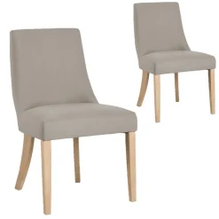 Banak Pack 2 chaises bimba rembourrée gris