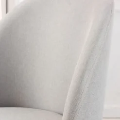 Banak Pack 4 chaises curie rembourrée gris