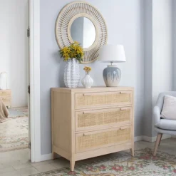 Banak Pandora Commode en bois et rotin