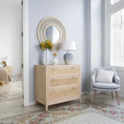 Banak Pandora Commode en bois et rotin