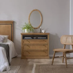 Banak Parma Commode en bois massif de manguier et métal