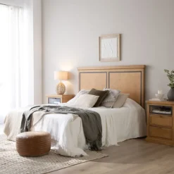 Banak Parma T&ecirc;te de lit en bois massif de manguier et métal pour lit de 150 et 160