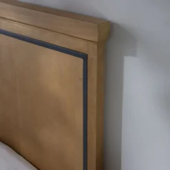 Banak Parma T&ecirc;te de lit en bois massif de manguier et métal pour lit de 150 et 160