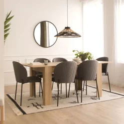 Banak Selena Table &agrave; manger rectangulaire extensible 140/200 en couleur naturelle