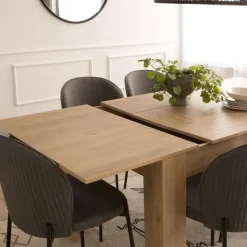 Banak Selena Table &agrave; manger rectangulaire extensible 140/200 en couleur naturelle