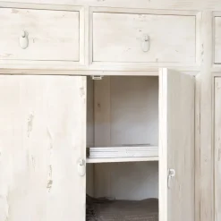 Banak Soho Buffet en bois massif en blanc décapé