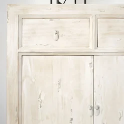 Banak Soho Buffet en bois massif en blanc décapé