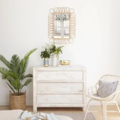 Banak Soho Commode en bois massif de couleur blanc décapé