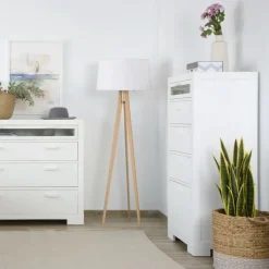Banak Tribeca Chiffonnier avec un chaussure en bois laqué en blanc