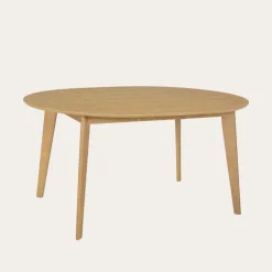 Banak Vivien Mesa de comedor extensible redonda 120/150 de madera natural
