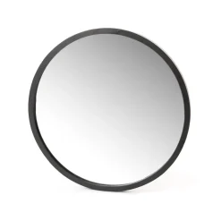 Banak Werta Miroir rond de 60 cm en métal et verre